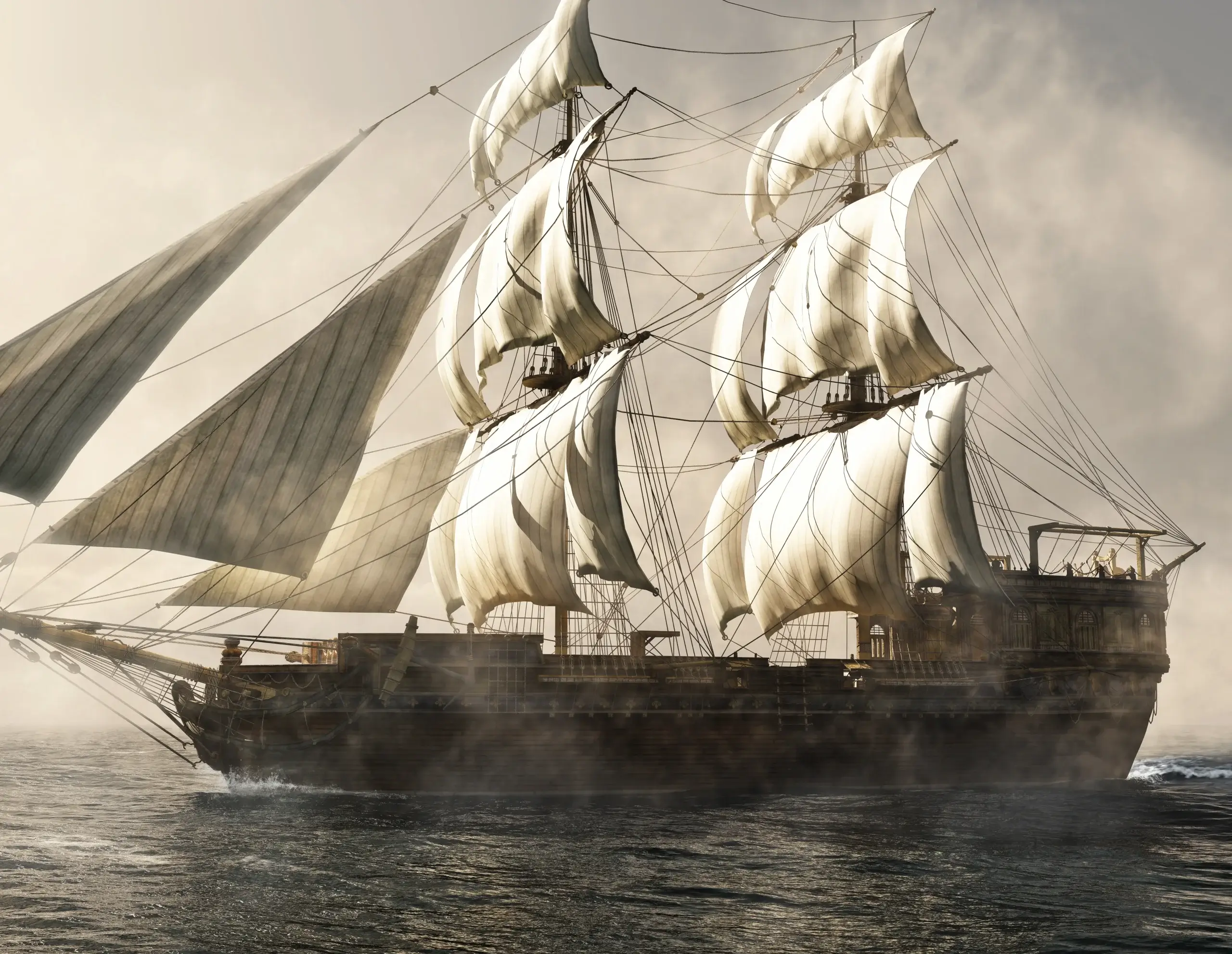 Tall sailing ship